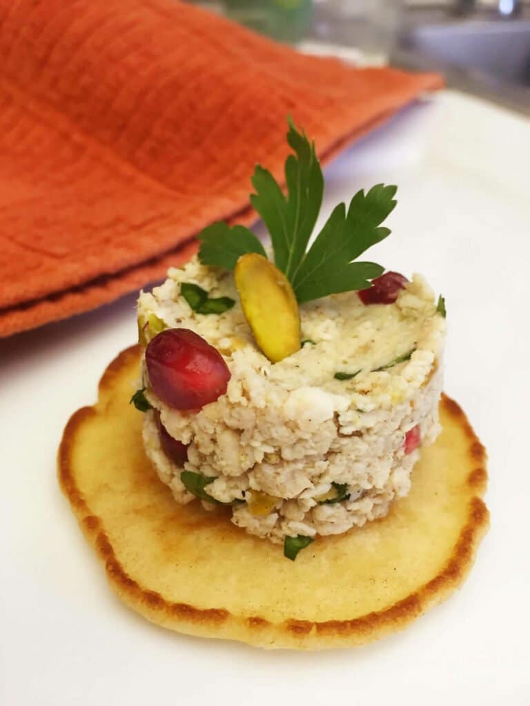 Turkish Chicken Salad on Blini